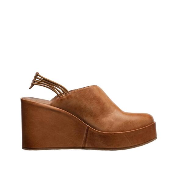 NEW ANTELOPE women's brooks leather mules in brown - Picture 3 of 6